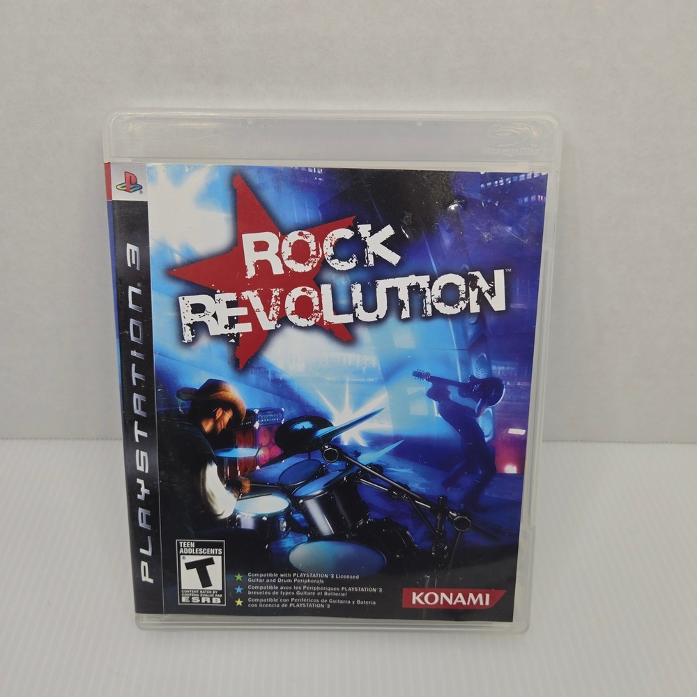 Konami Rock Revolution Video Game Music Rhythm Rock PS3 PlayStation‎ 3 One Size